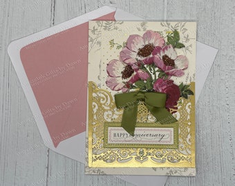 Anniversary Card - Happy Anniversary Floral Card