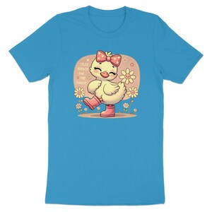 Camiseta "Silly Goose On The Loose", camiseta de animal lindo, camiseta de pato kawaii, camiseta de flores, diseño caprichoso, camiseta de ganso divertida, camiseta de botas rosas