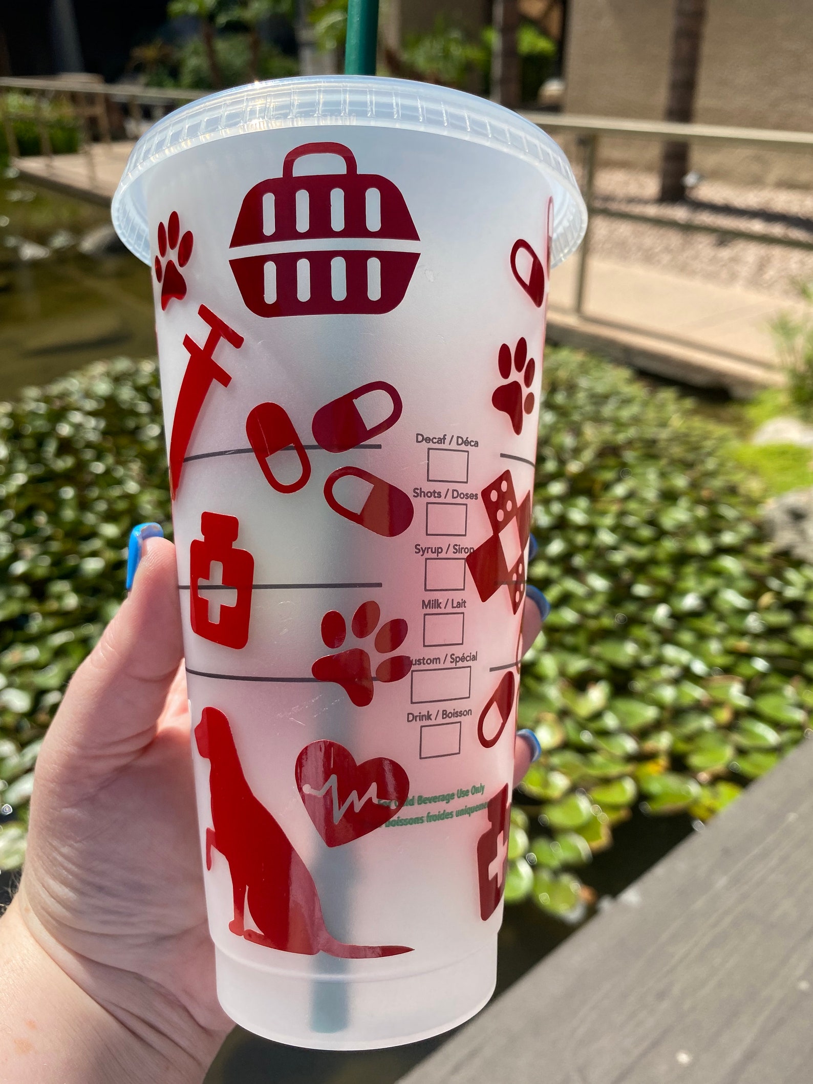 Vet Tech Starbucks Cup. Vet Gift. Vet Tech Week Gift. Vet Etsy