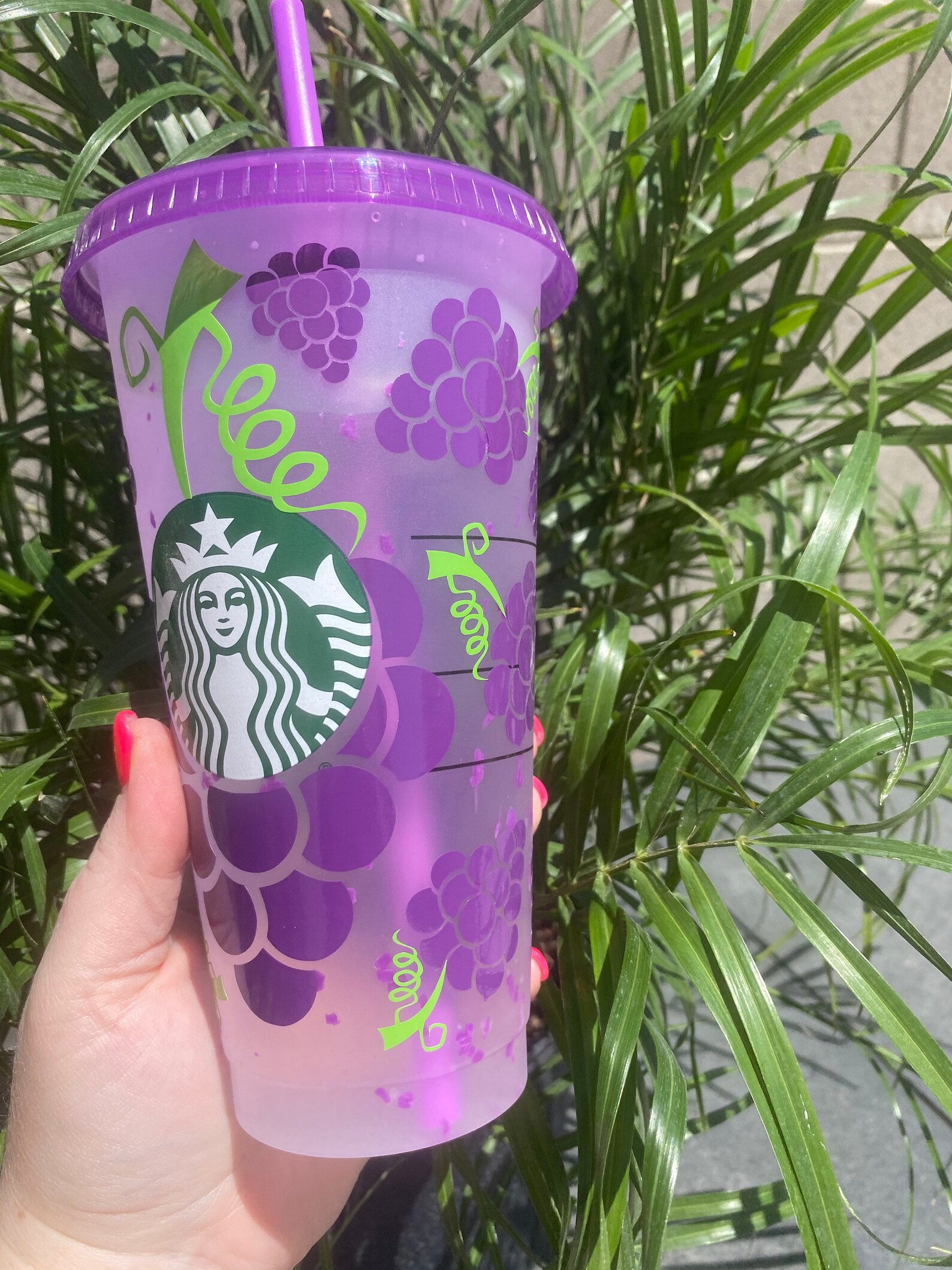 Starbucks Summer Confetti Cold Cup Purple Starbucks Cup. Grape Etsy UK