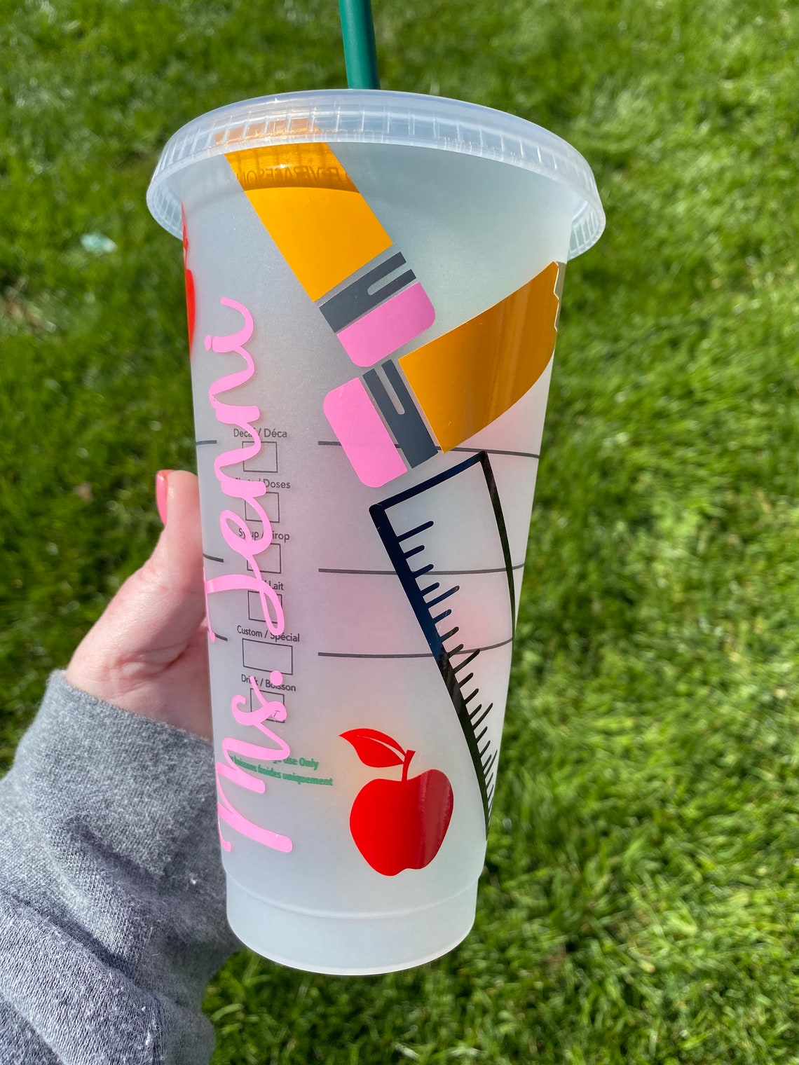 Starbucks teacher tumbler/ personalized teacher appreciation Etsy