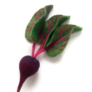Felt Vegetable Play Food Felt Beetroot Needles  Kitchen Toys Woolen Vegetables Gift for Children