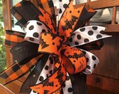 Halloween Bow, Bat Theme