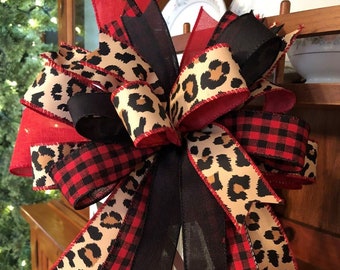 Valentines Day Wreath Bow, Wild Thing Wired Ribbon Lantern Bow