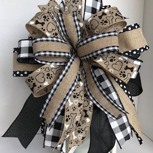 Dog Theme Wreath Bow, Lantern Bow