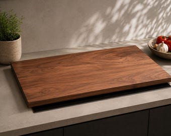 Solid wood cooktop covers | 25 mm thick | Wood type & size selectable | Exclusive kitchen boards from JANHO