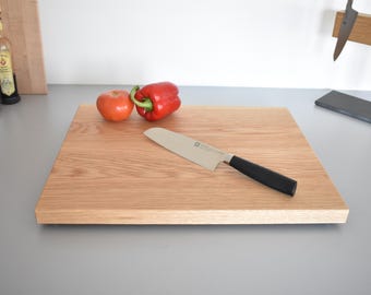 Oak wood cutting board / kitchen board - handcrafted from fine solid wood