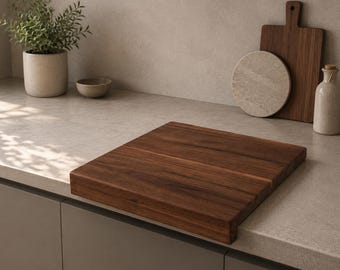 Solid wood baking boards with a stop edge | 25 mm thick | Wood type & size selectable | Exclusive kitchen boards from JANHO