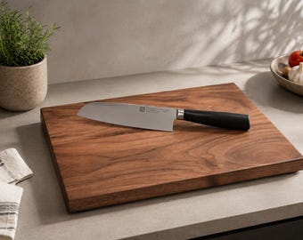 Walnut cutting board / kitchen board - handcrafted from fine solid wood