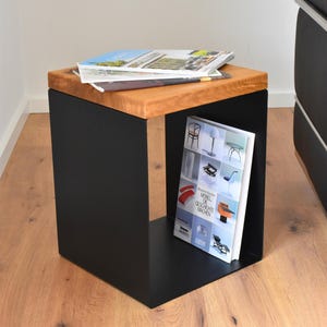 Designer stool made of steel and oak | JANHO Manufaktur | 100% Made in Germany