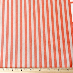 Camont -Coral Stripe - Rifle Paper Co. - RP309-OR7- Cotton + Steel Fabrics | Fabric By The Half Yard