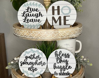 Snarky Mini Shiplap Sign: Rustic Farmhouse Tier Tray Decor