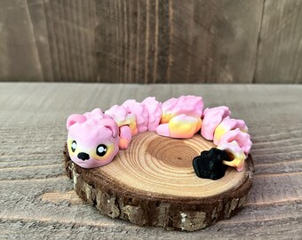 Baby Sherbet Ferret  | Ferret 3D Printed Articulated Fidget Toy
