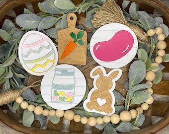 Rustic Easter Mini Sign: Farmhouse Tier Tray Decor