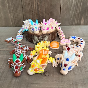 Seasonal Cookie Dragon: 3D Printed Articulated Fidget Toy