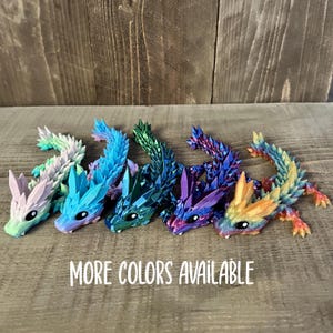 3D Printed Crystal Baby Dragon: Articulating Gemstone Fidget Toy