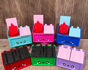 Dumpster Fire Desk Accessory- Articulated | decor | funny gift | 3D printed | Fidget Toy