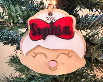 Personalized Mrs. Claus Ornament: Christmas Bauble