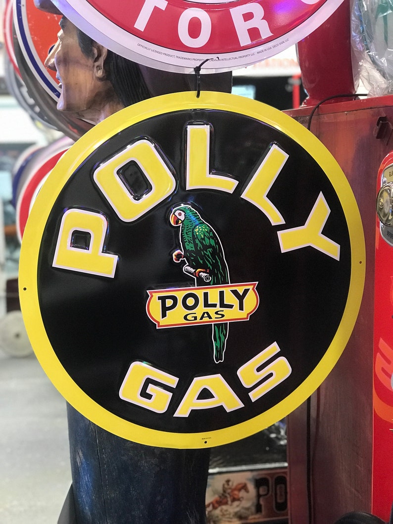 Polly Gas Signs Polly Gasoline Polly Gas Sign Gifts for Dad Gifts for him Garage Signs for Men Garage Signs for him Metal Sign