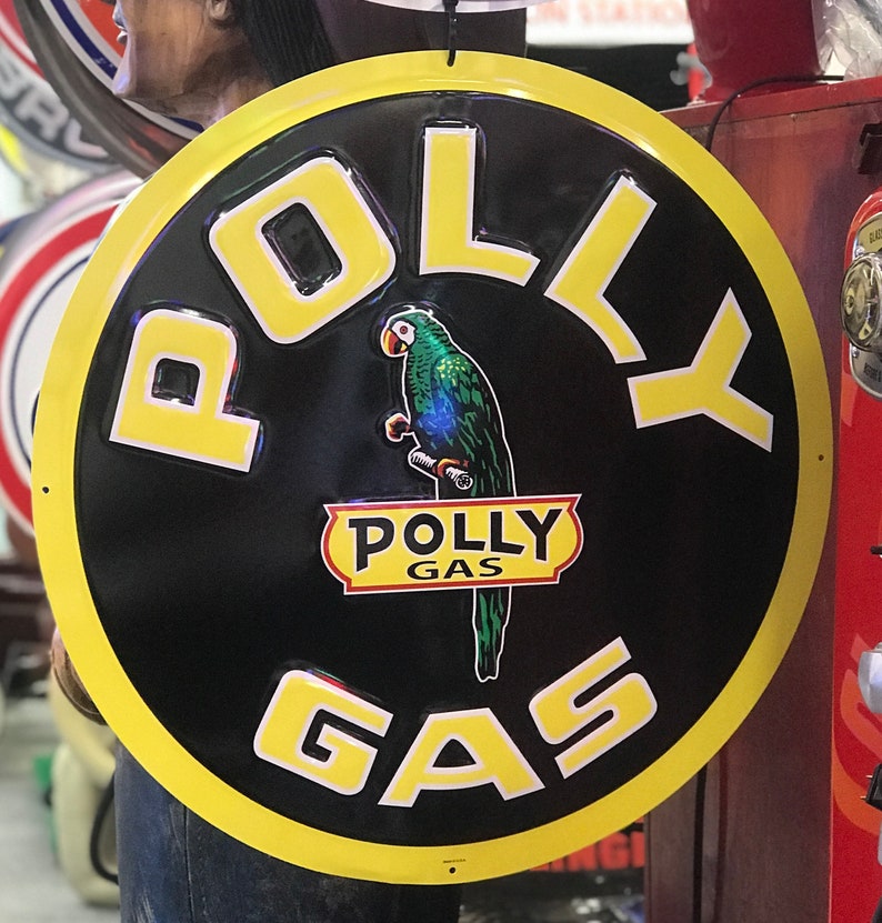 Polly Gas Signs Polly Gasoline Polly Gas Sign Gifts for Dad Gifts for him Garage Signs for Men Garage Signs for him Metal Sign