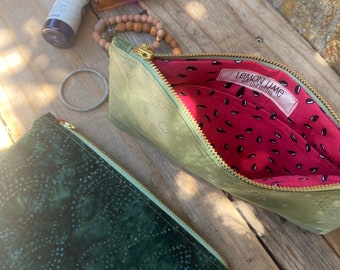 Gadget Bag / Pencil Bag / Craft Pouch - Watermelon Slice