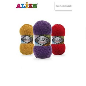 100/% Acrylic yarn for winter or autumn projects and for crochet amigurumi toys. Alize Burcum Klasik