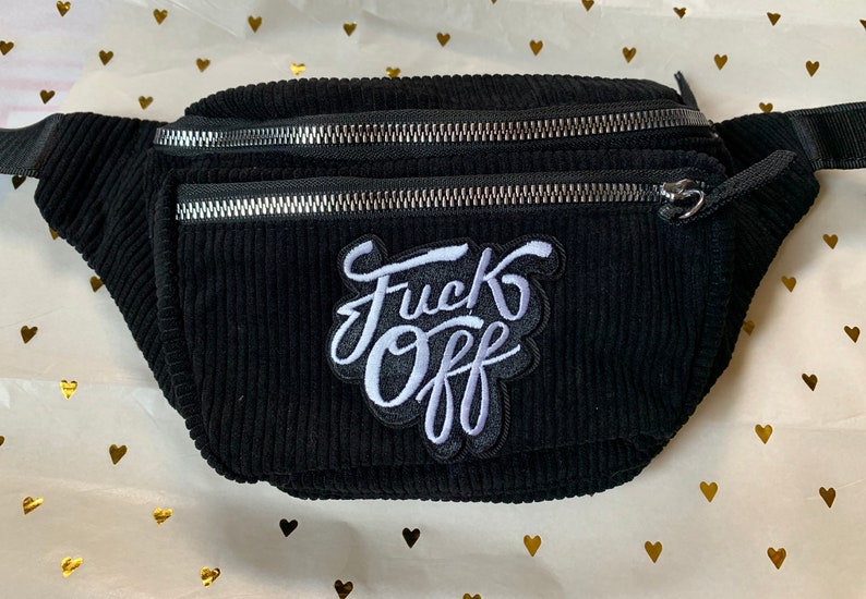 Kynd Bags "F*ck Off" Fanny Pack Rollerskate Skate Waist Bag Gym Cross Body Bum Bag Halloween Spooky image 3