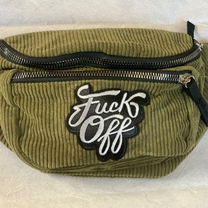 Kynd Bags "F*ck Off" Fanny Pack Rollerskate Skate Waist Bag Gym Cross Body Bum Bag Halloween Spooky image 2
