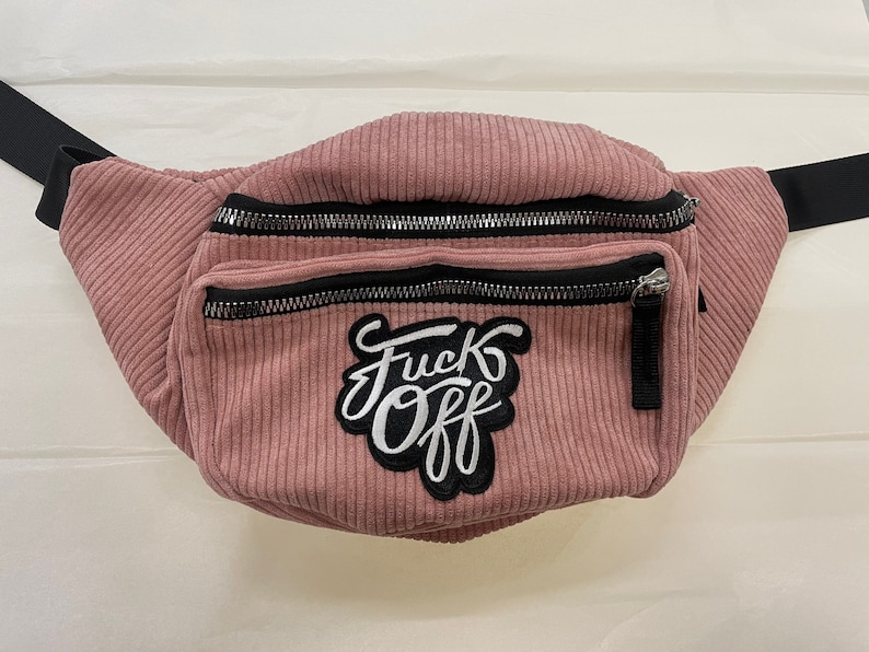 Kynd Bags "F*ck Off" Fanny Pack Rollerskate Skate Waist Bag Gym Cross Body Bum Bag Halloween Spooky image 4