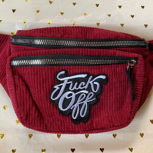 Kynd Bags "F*ck Off" Fanny Pack Rollerskate Skate Waist Bag Gym Cross Body Bum Bag Halloween Spooky image 5