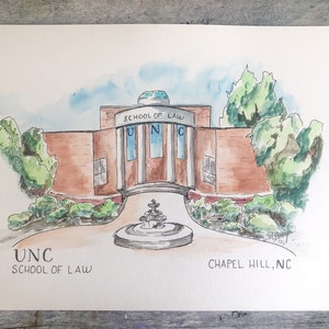 UNC School of Law artwork print, graduation gift