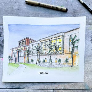 Florida International University School of Law, FIU Law, illustration, artwork, print, graduation