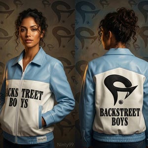 BSB Concert Merch Custom Varsity Leather Jacket For Women's