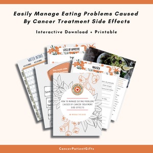 Cancer Side Effects Tracker Digital Planner + Printable Version Tips For Eating How To Manage Side Effects