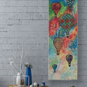 Up, Up & Away by Sue Penn, 12" x 36" Original Acrylic Painting