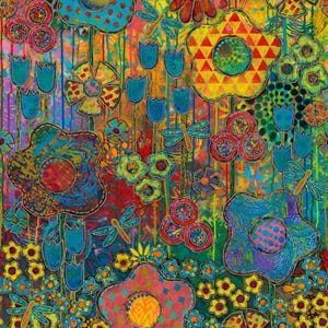 Dragonfly Dance Main Pattern – Quilting Fabric from Dragonfly Dance Collection by Sue Penn for FreeSpirit Fabrics