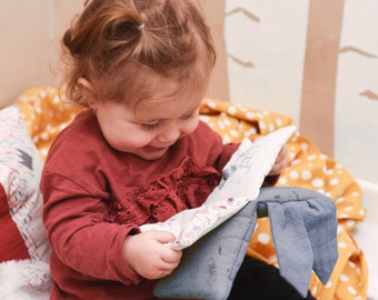 Cotton Sensory Book for Babies, Crinkle Sound, Baby Shower Gift