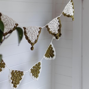 Handmade Crochet Triangle Bunting - Nursery Decor