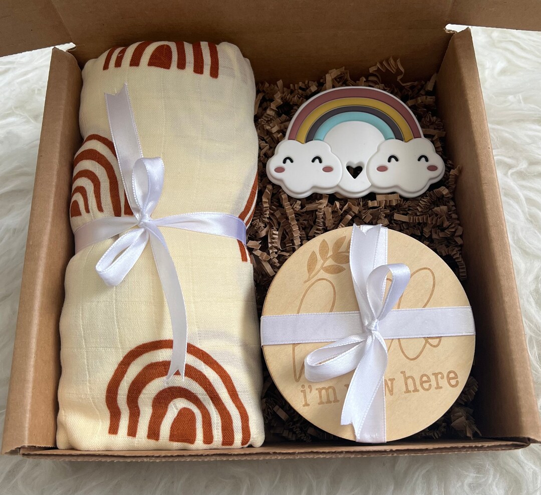 Rainbow New Baby Gift Set Box Welcome Baby Girl Baby Boy - Etsy