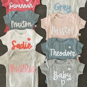 Personalized Baby Outfit | Custom Baby Bodysuit, Baby Name, Custom Baby Name Body Suit,  Personalized baby top, coming home outfit