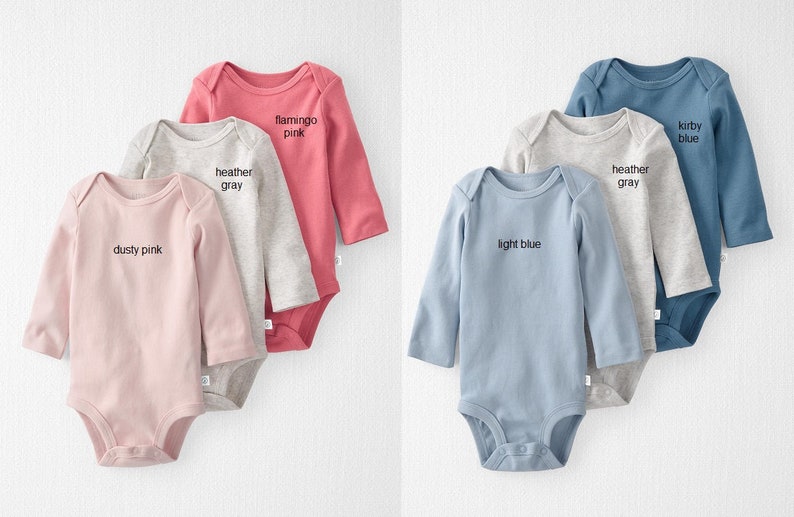 Baby Name ®, Custom Baby Name Felt bodysuits, Personalized baby top, coming home outfit, Baby Name Reveal long sleeve bodysuit image 8