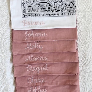Custom Embroidered Dog Bandana on Etsy