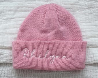 Baby Beanie Personalized, Embroidered Name Hat for Newborn and Toddlers, Unisex Toddler Hat, Baby Shower Gift, Baby Boy Gift
