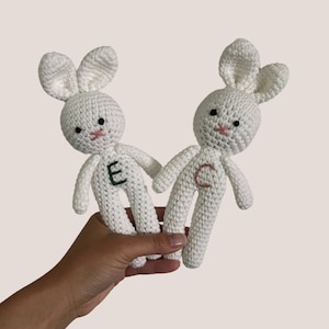 Crochet bunny. Amigurumi Bunny toy for a newborn, toddler or child gift, Newborn photo prop.