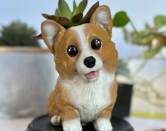 Corgi Planter Gift Set - Easy Gardening, Personalized Dog Decor