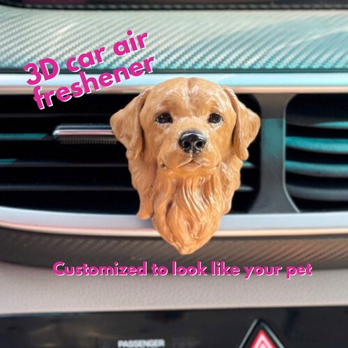 Pet Custom Car Air Freshener Made Using Your Pet's Photo Etsy