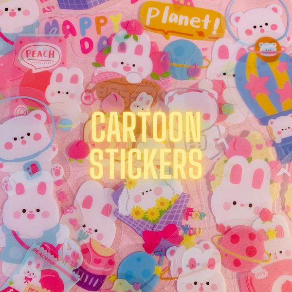 Cartoon sticker flake grab bag