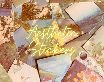 green aesthetic stickers etsy