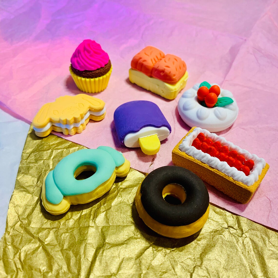 8 Pcs /set Cute Erasers Cute Kawaii Erasers for Kids Etsy