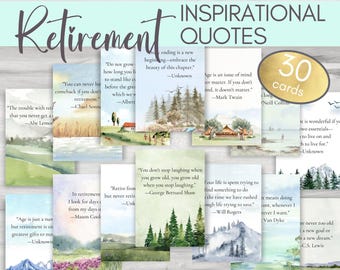 Printable Retirement Quote Cards  | Retirement Party Gift | Coworker Goodbye Cards | Digital Download